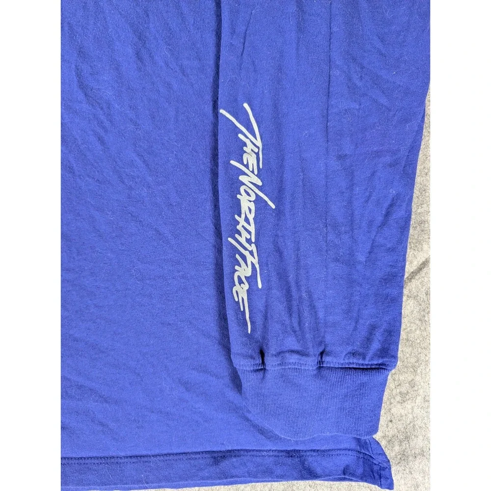 The North Face Long Sleeve Graphic T-Shirt Royal Blue Half Dome Logo Mens